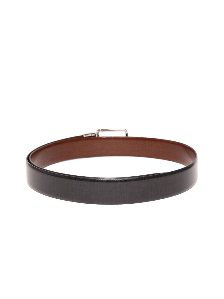 Buy Tommy Hilfiger Men Black Brown Genuine Leather Reversible