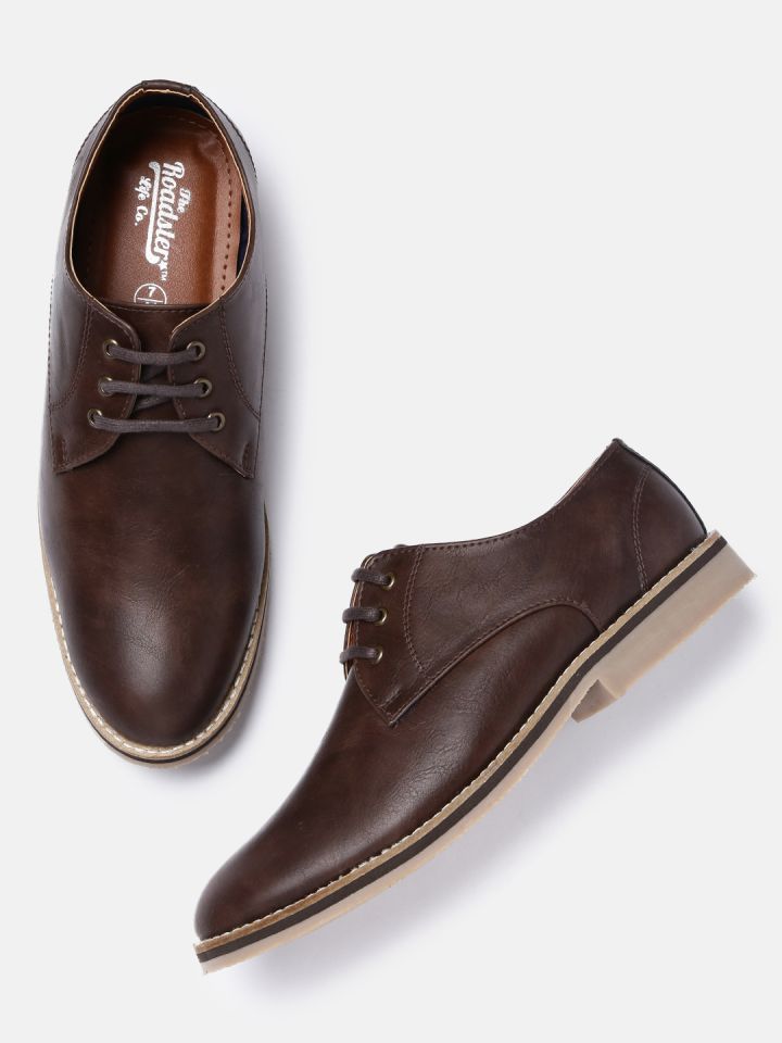 Buy Roadster Men Brown Derby Shoes Casual Shoes for Men 2445055