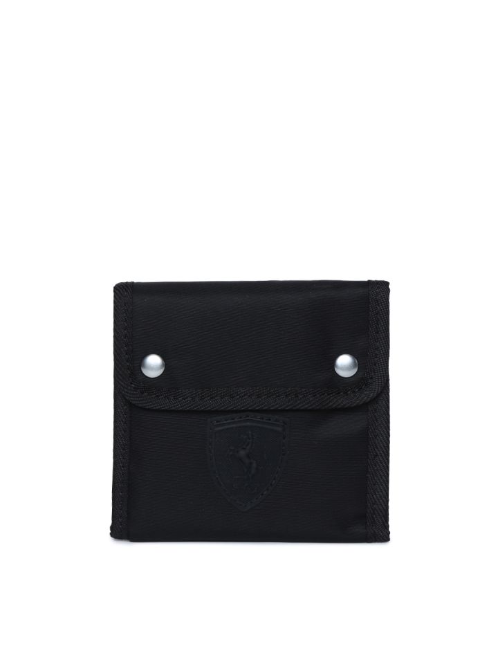 Buy Puma Unisex Black Solid Two Fold Wallet Wallets for Unisex
