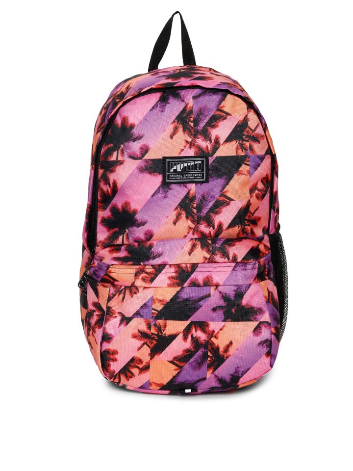 Buy Puma Unisex Purple Peach Coloured Graphic Backpack