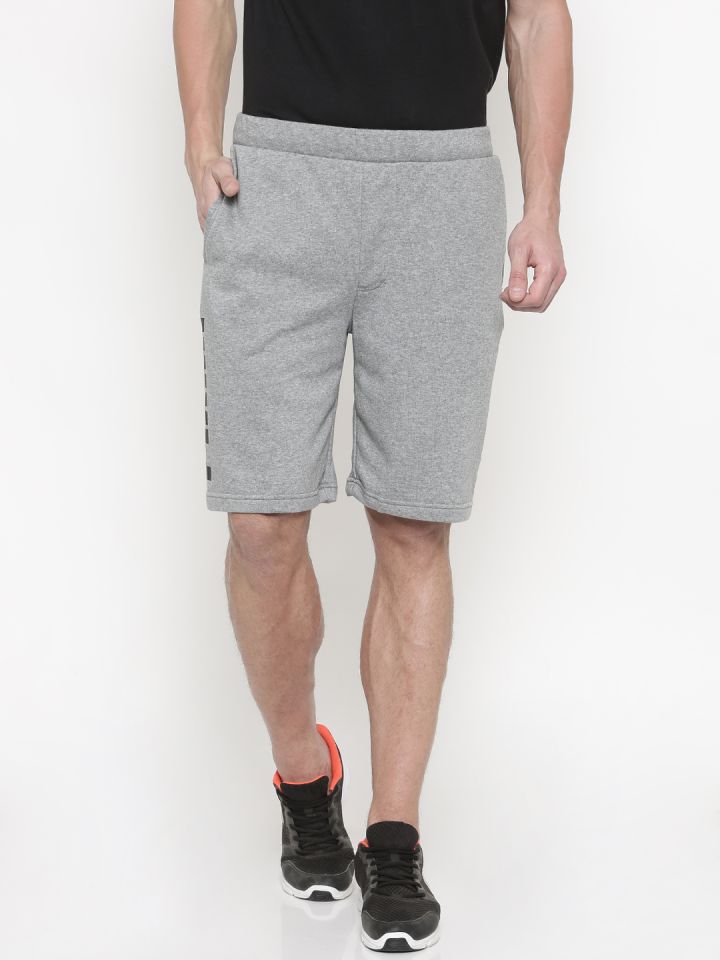 Mens grey fleece shorts on sale