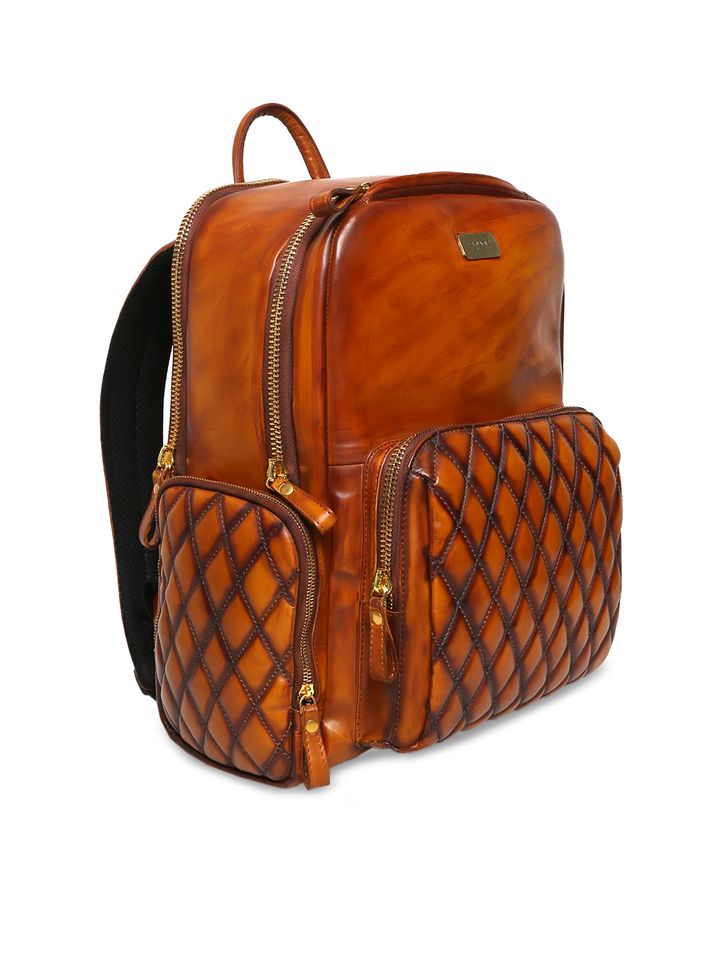 brune leather backpack