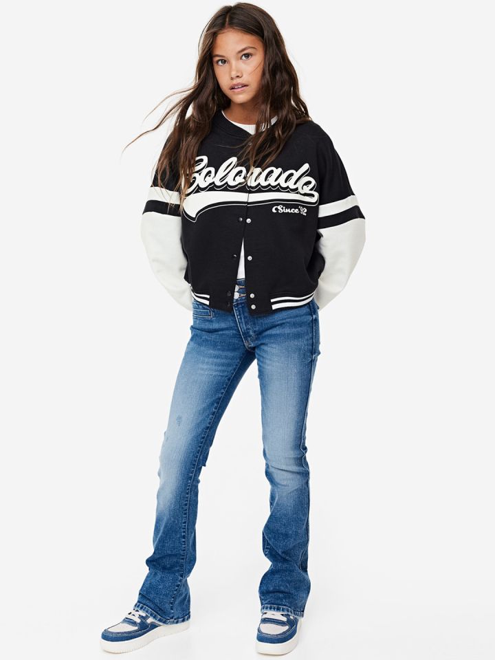 H&M Girl's Appliquéd Baseball Jacket