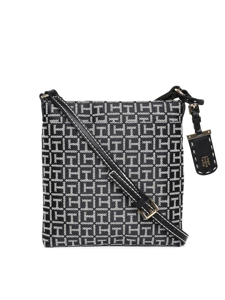 tommy hilfiger purse black and white