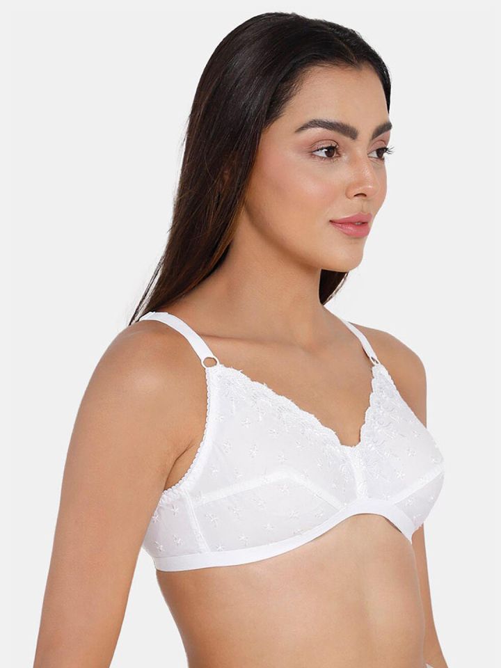 Buy NAIDU HALL Floral Cotton Medium Coverage Non Padded Everyday Bra With  All Day Comfort - Bra for Women 24490166