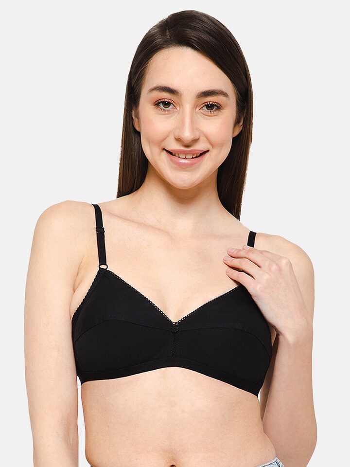 Buy NAIDU HALL Non Padded Medium Coverage Pure Cotton Everyday Bra With All  Day Comfort - Bra for Women 24490592
