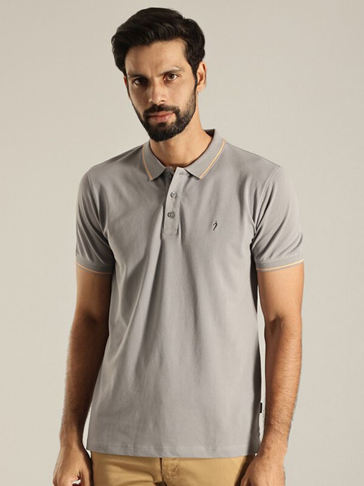 Buy Indian Terrain Polo Collar Cotton T Shirt Tshirts for Men
