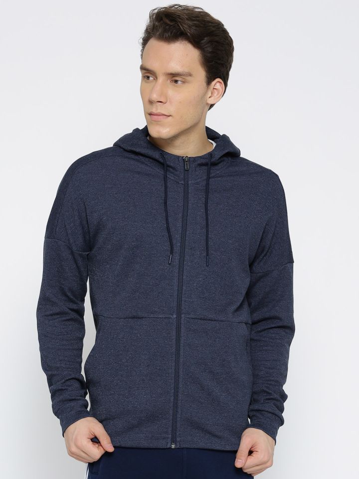 Resplandor doce Transeúnte Buy Adidas Men Navy ID STADIUM FZ Solid Hooded Sweatshirt - Sweatshirts for  Men 2450483 | Myntra
