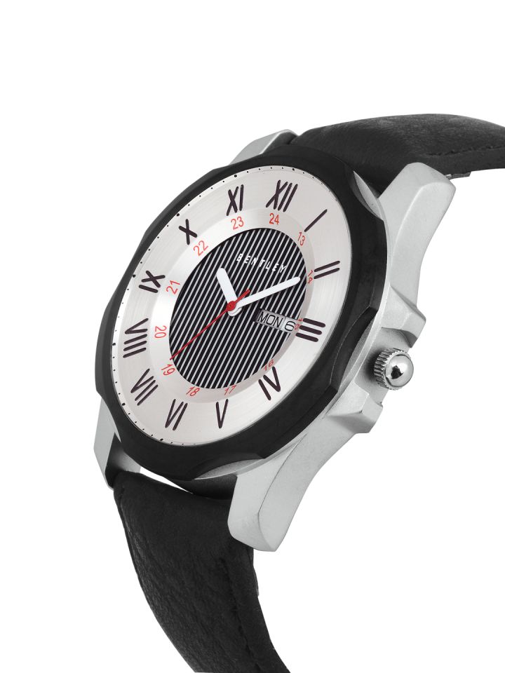 BENTLEY Men Black White Analogue Watch