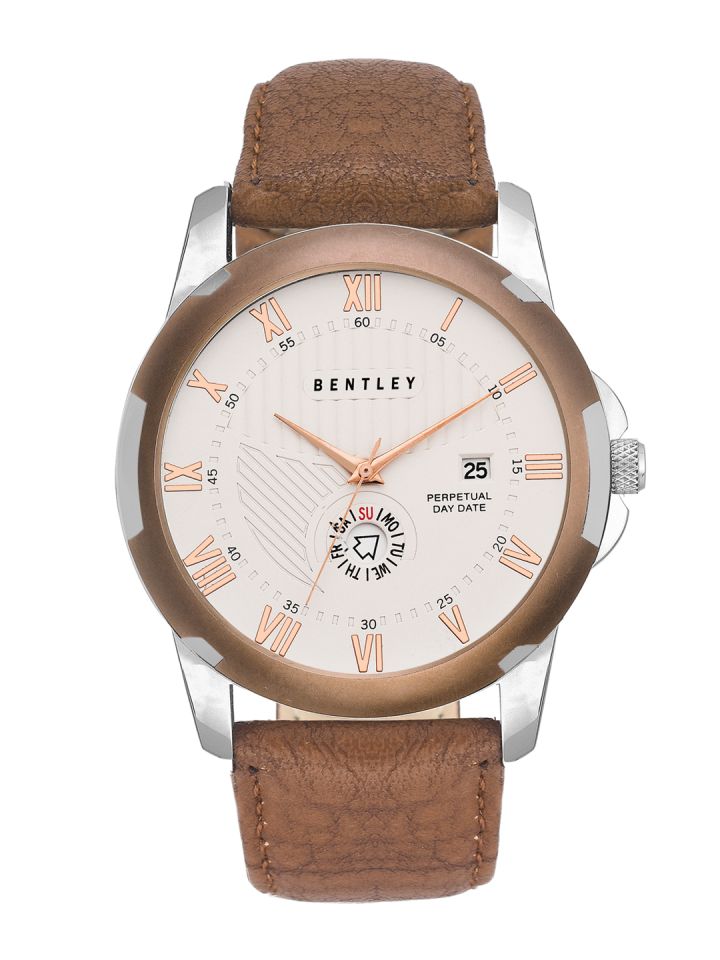 BENTLEY Men Brown White Analogue Watch