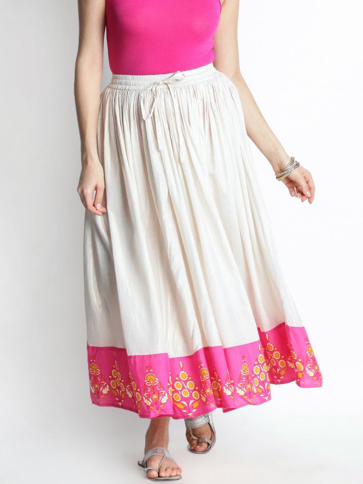 11521178439519 AKKRITI BY PANTALOONS Off White Maxi Skirt 6381521178439232 1