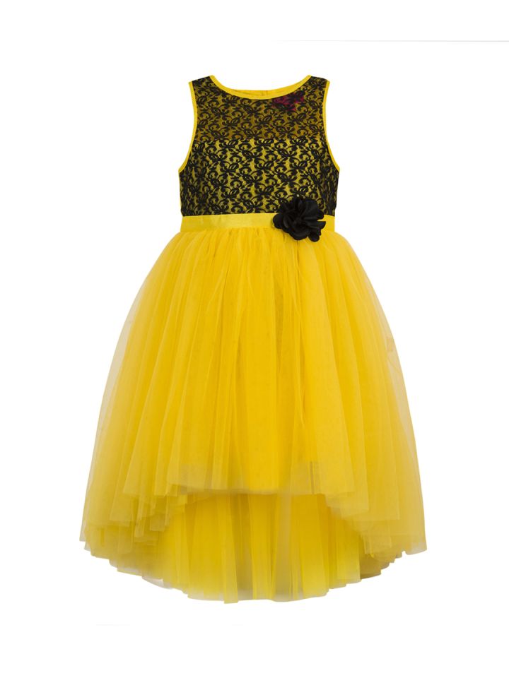 yellow and black frock
