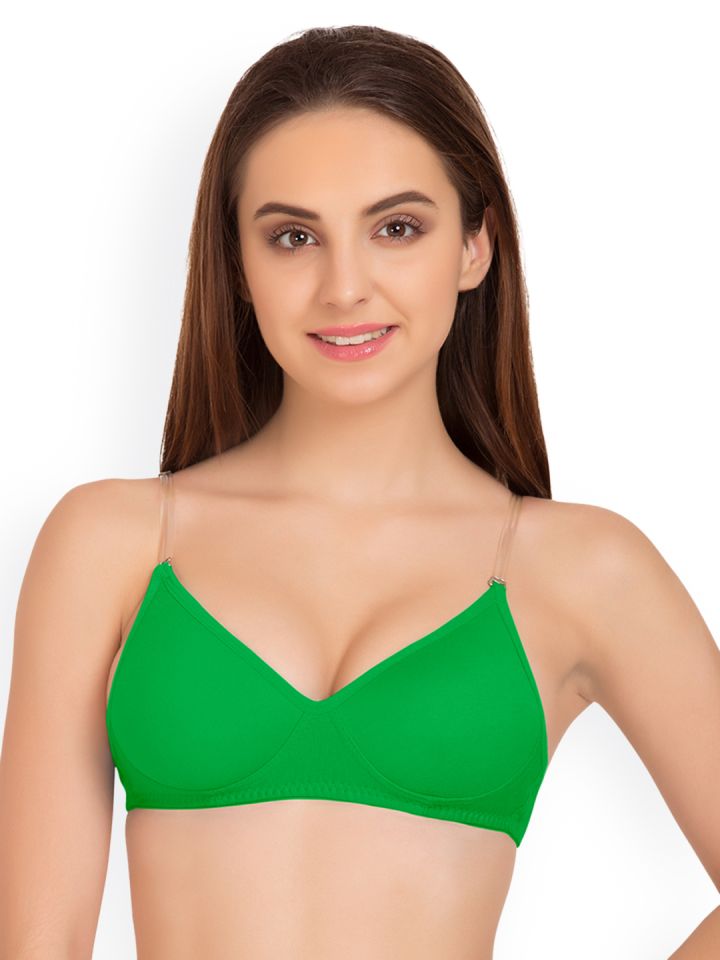 Buy Tweens Green Solid Non Wired Lightly Padded T Shirt Bra Tw 91315grn Bra For Women 2454056 Myntra