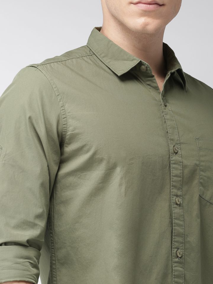 Highlander olive green shirt online