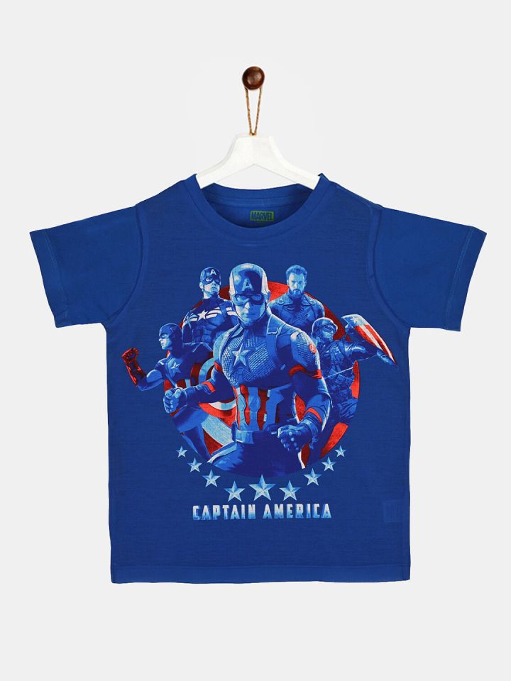 Captain america shop t shirt myntra