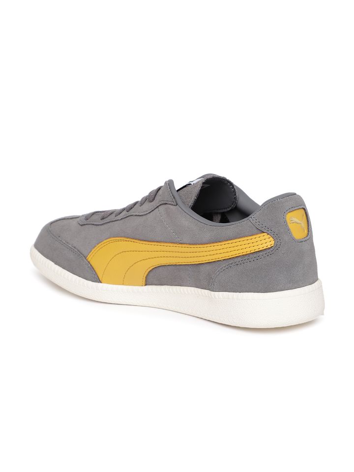 Puma Men Grey Liga Suede Sneakers