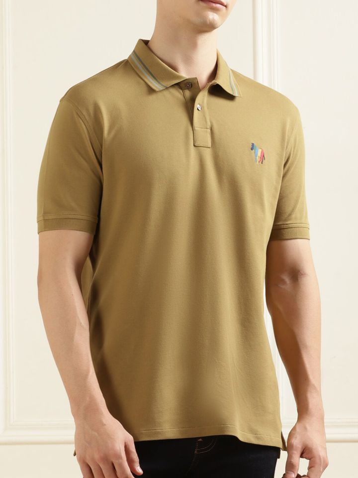 Buy PS By Paul Smith Polo Collar Pure Cotton Slim Fit T Shirt