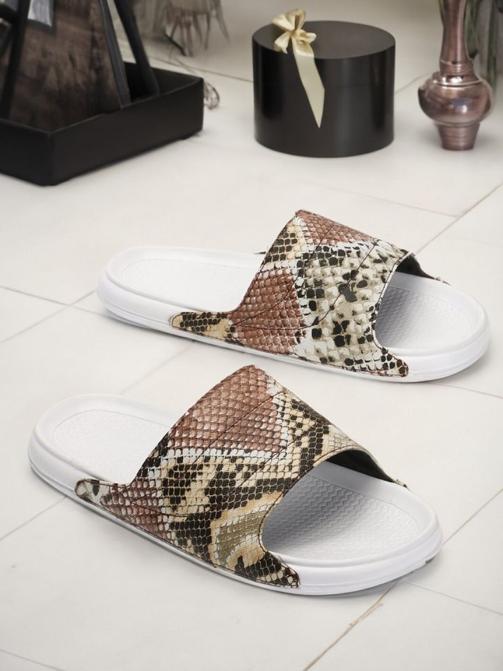 Snake print sliders sales