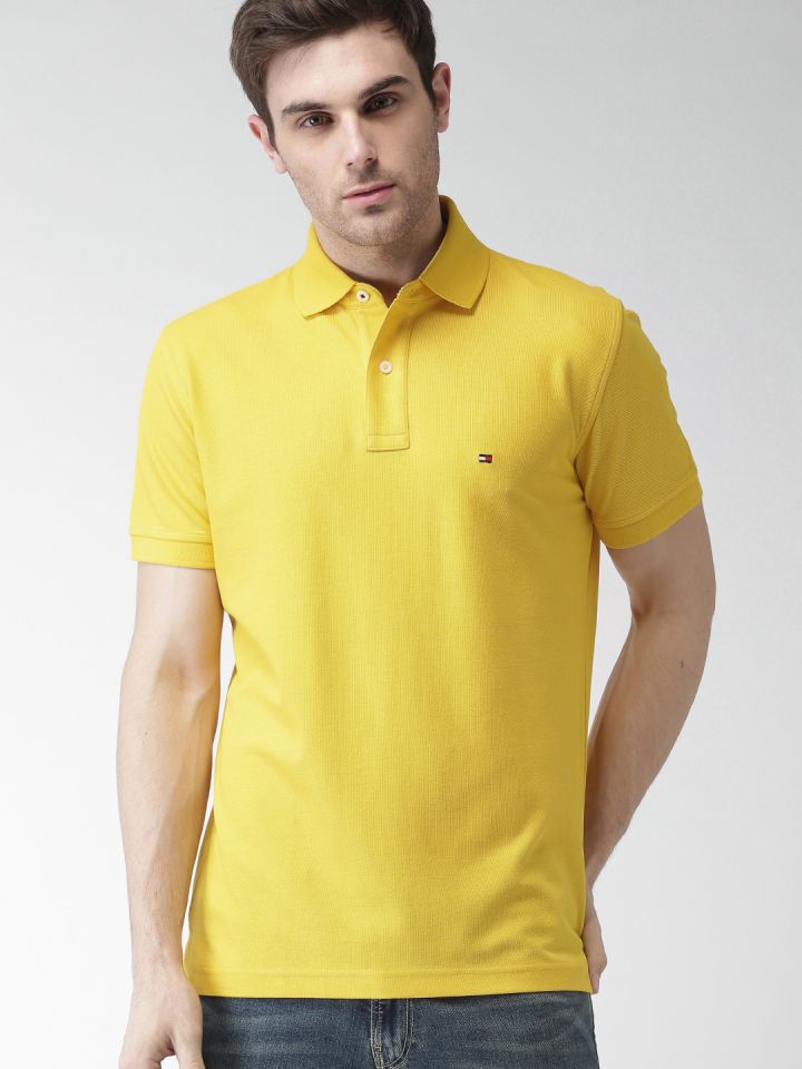 Yellow tommy hilfiger polo sale