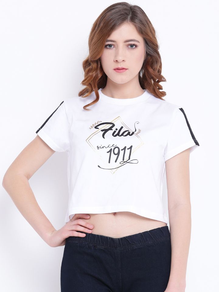 Fila crop t shirt store