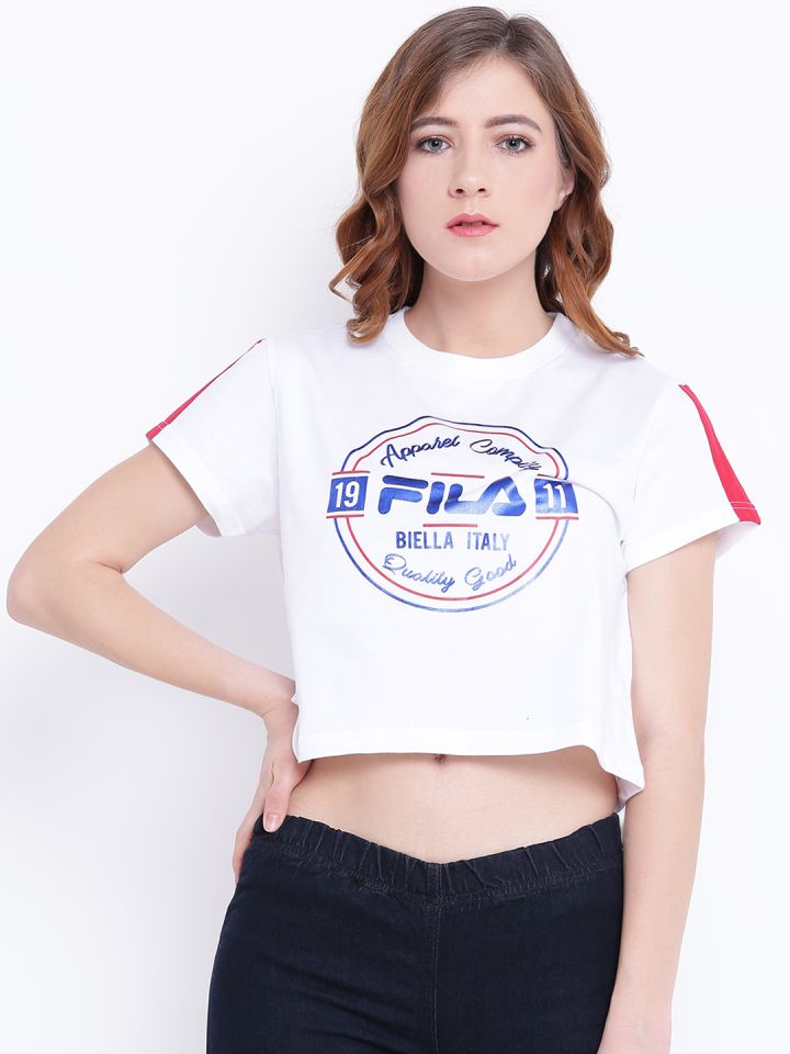 Fila crop t shirt store