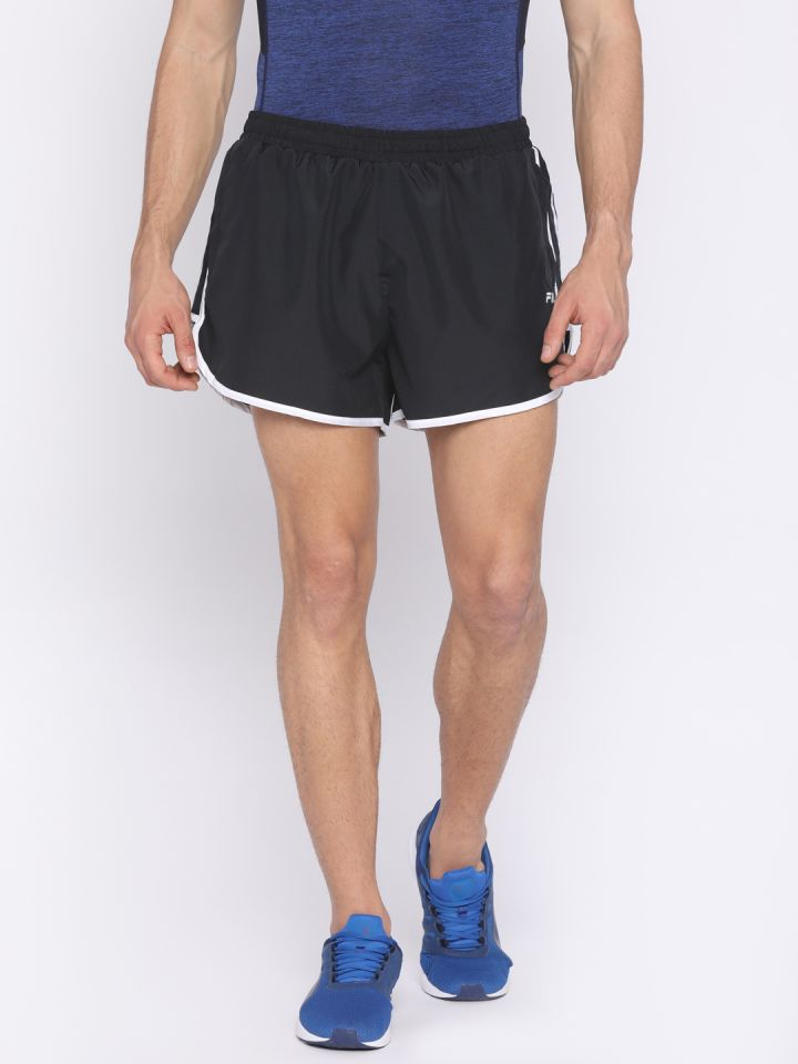 Buy FILA Men Black Solid Regular Fit Sports Shorts Shorts for
