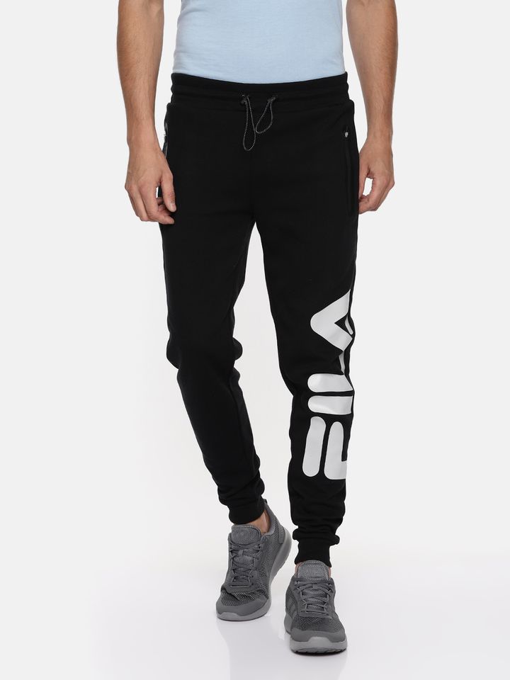 Buy FILA Men Black Printed Joggers 