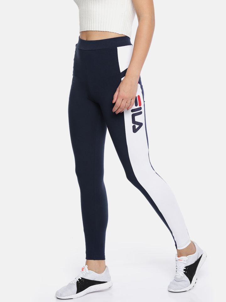 Fila greta navy hotsell & white leggings