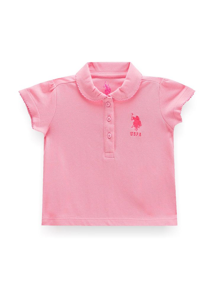 Buy U.S. Polo Assn. Kids Girls Polo Collar Pure Cotton T Shirt