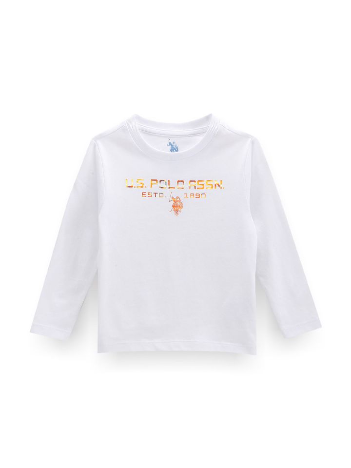 Buy U.S. Polo Assn. Kids Boys Typography Printed Cotton T Shirt