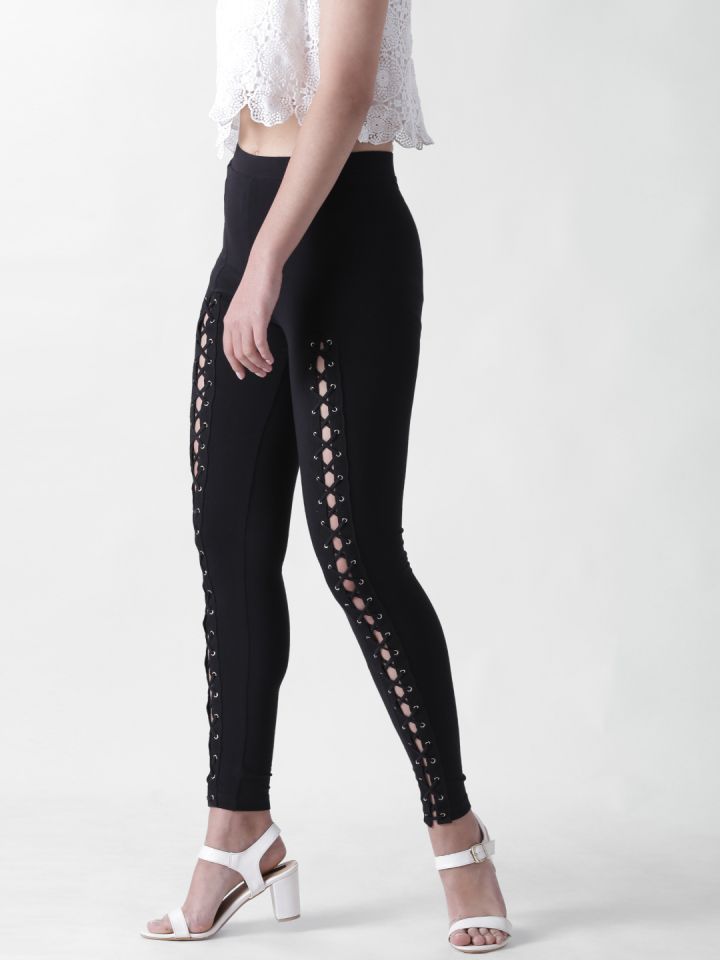 Forever 21 lace up leggings discount