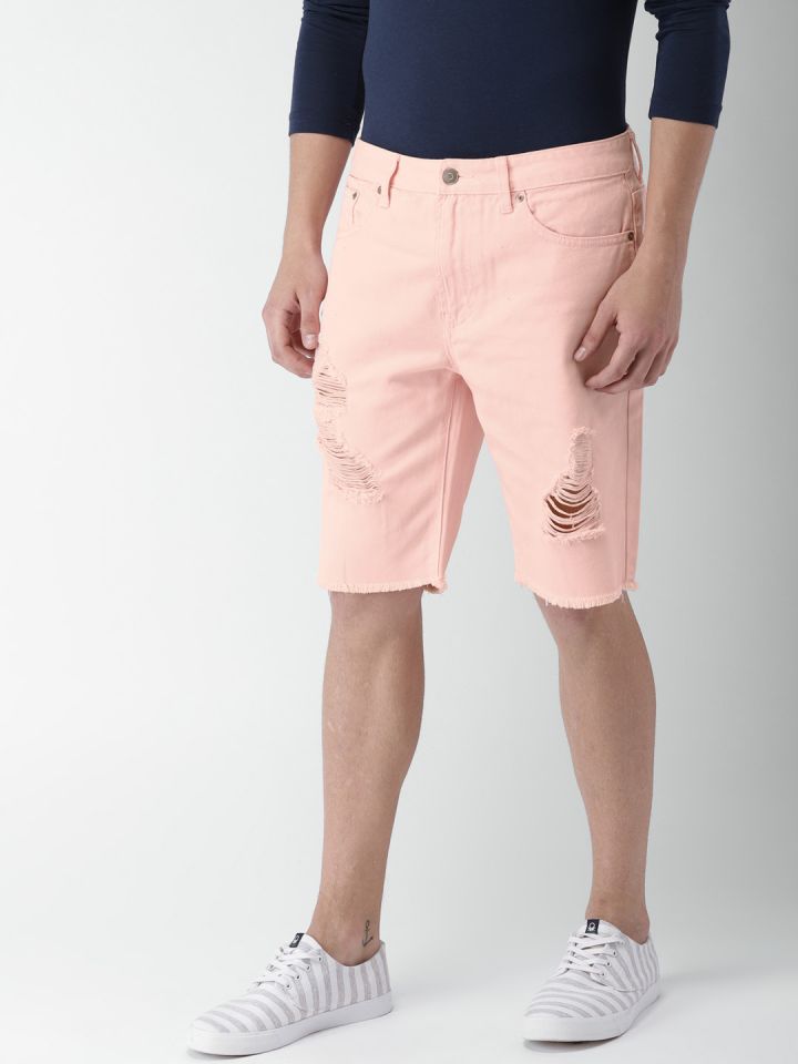 Pink jean outlet shorts mens