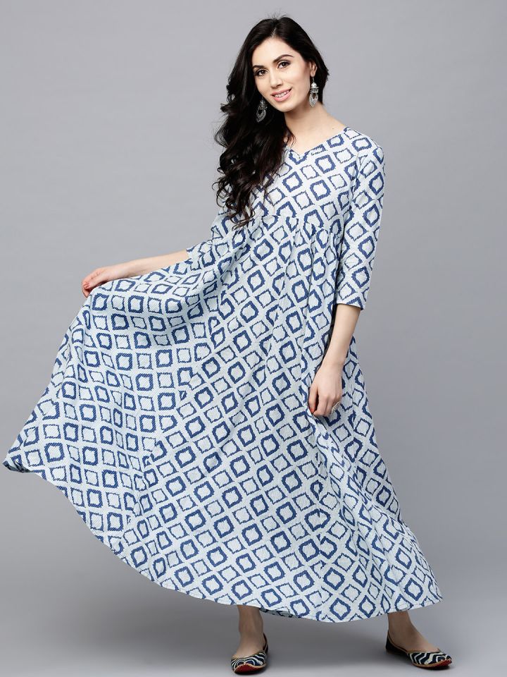 Aks women's best sale maxi blue dress