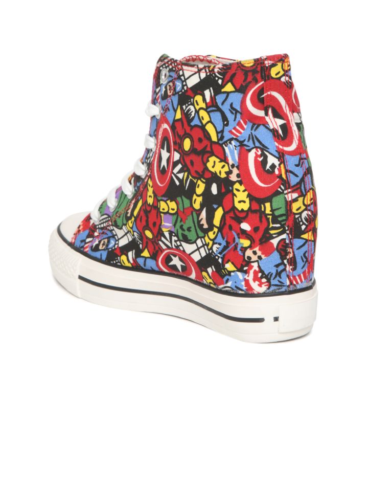 Buy Carlton London Women Multicoloured Printed Mid Top Heeled