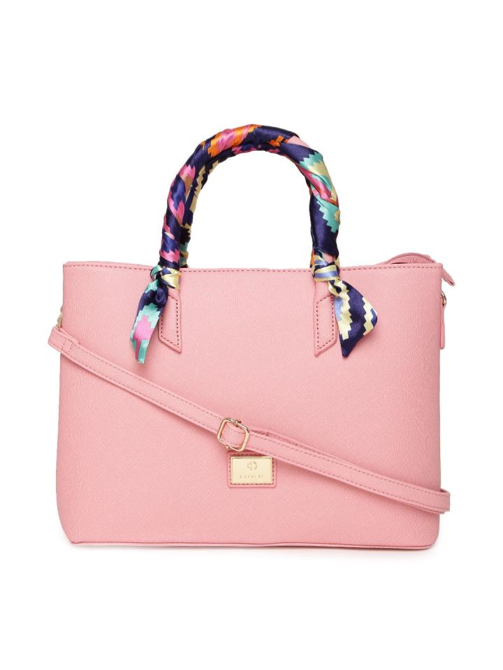 Caprese pink solid handheld bag