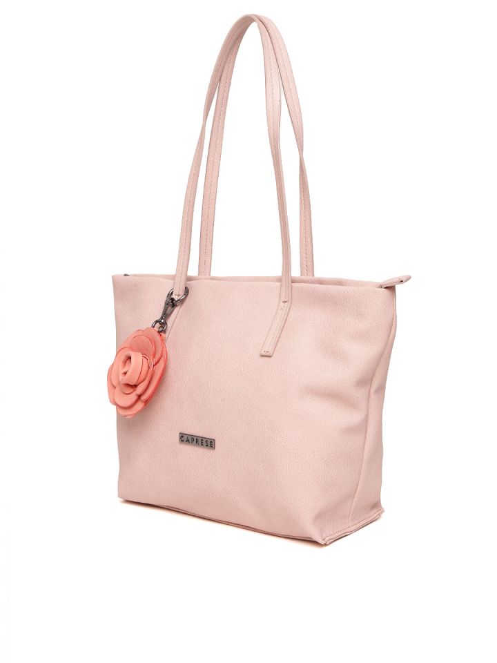 Buy Caprese Pink Solid Tote Bag Handbags for Women 2468552 Myntra