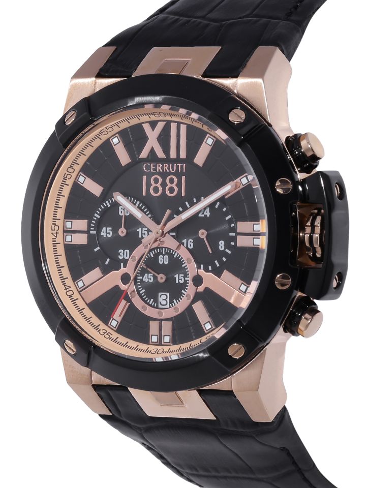 Cerruti 1881 Men Black Chronograph Watch CRA145SRB02BK