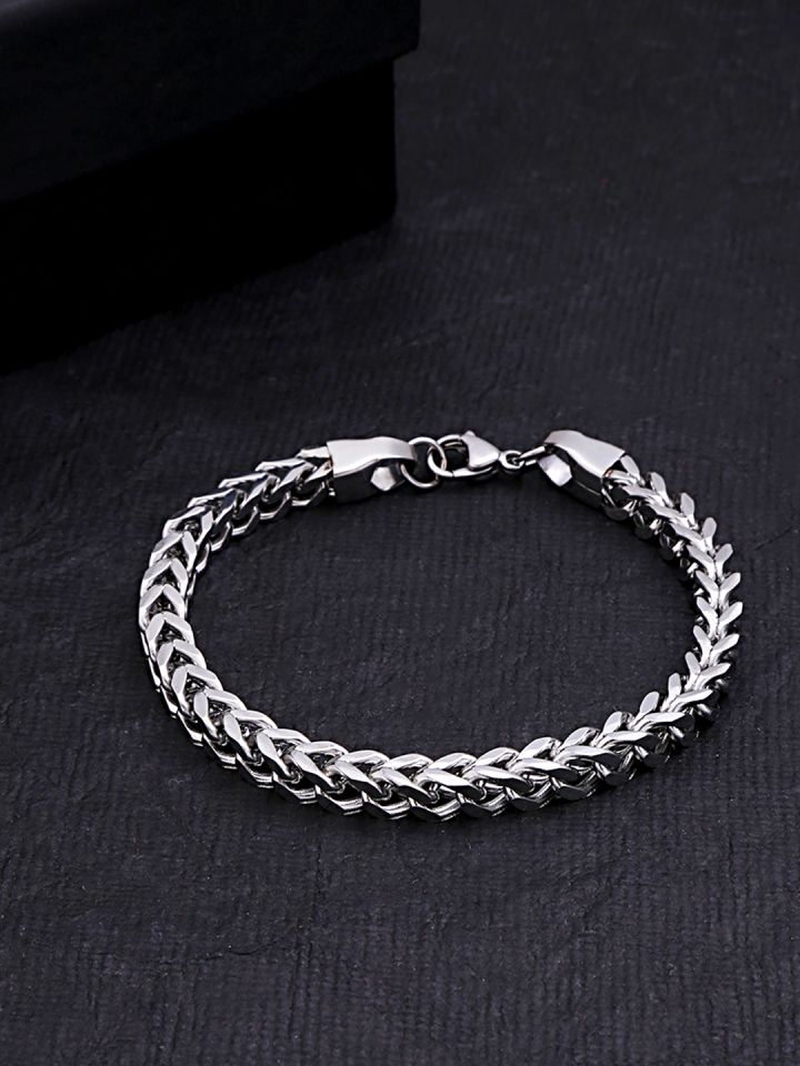 Yellow chimes stainless steel top rhodium bracelet