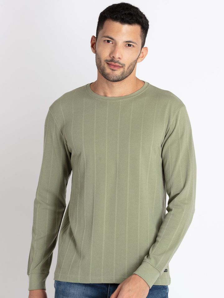 Buy Status Quo Striped Self Design T Shirt Tshirts for Men