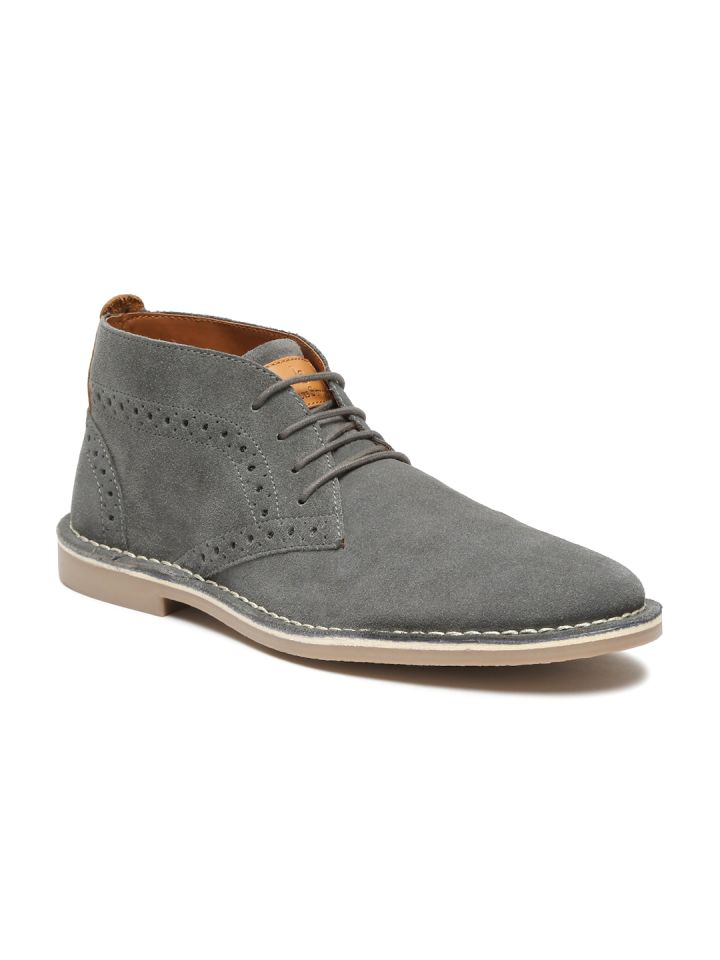 Grey desert shop boots mens