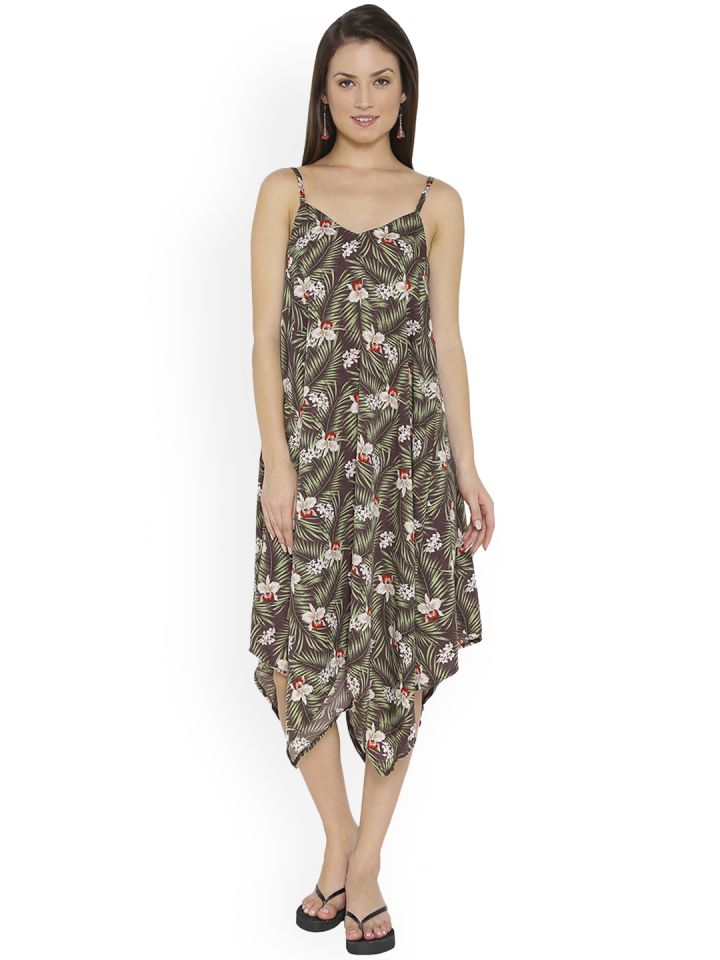 Palm print clearance beach cover up