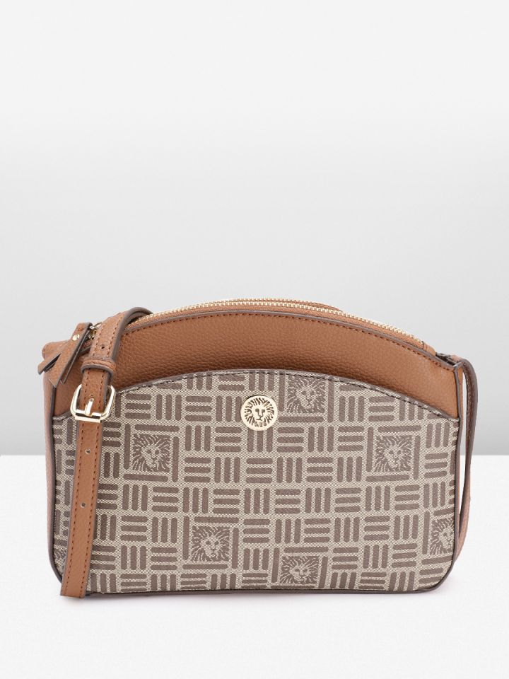 ANNE KLEIN Brand Logo Printed Structured Sling Bag