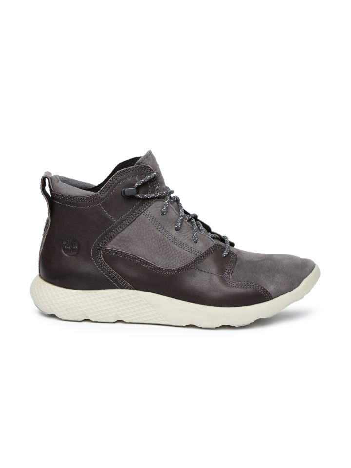 Buy Timberland Men Grey Flyroam Leather Hiking Boots Boots for
