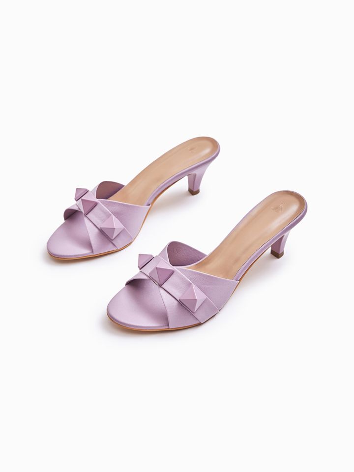Studded open toe heels online