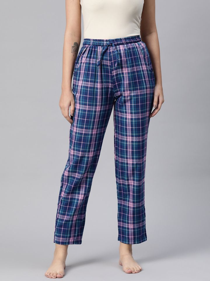 Womens checked sales lounge pants
