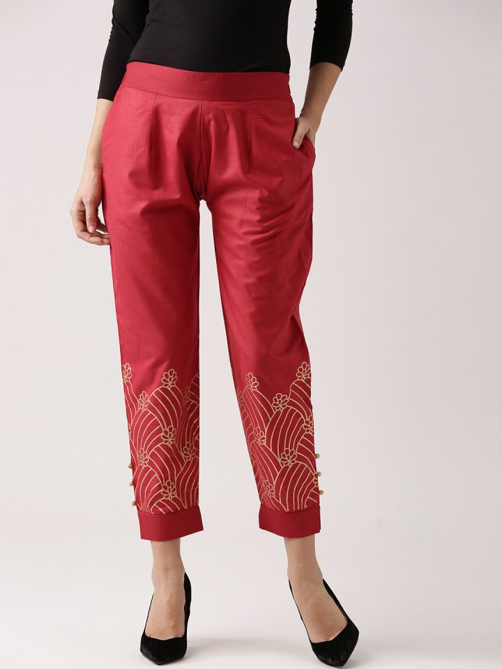 Buy Libas Women Red Regular Fit Printed