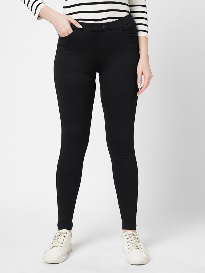 Buy Kraus Jeans Women Mid Rise Skinny Fit Treggings Jeggings for