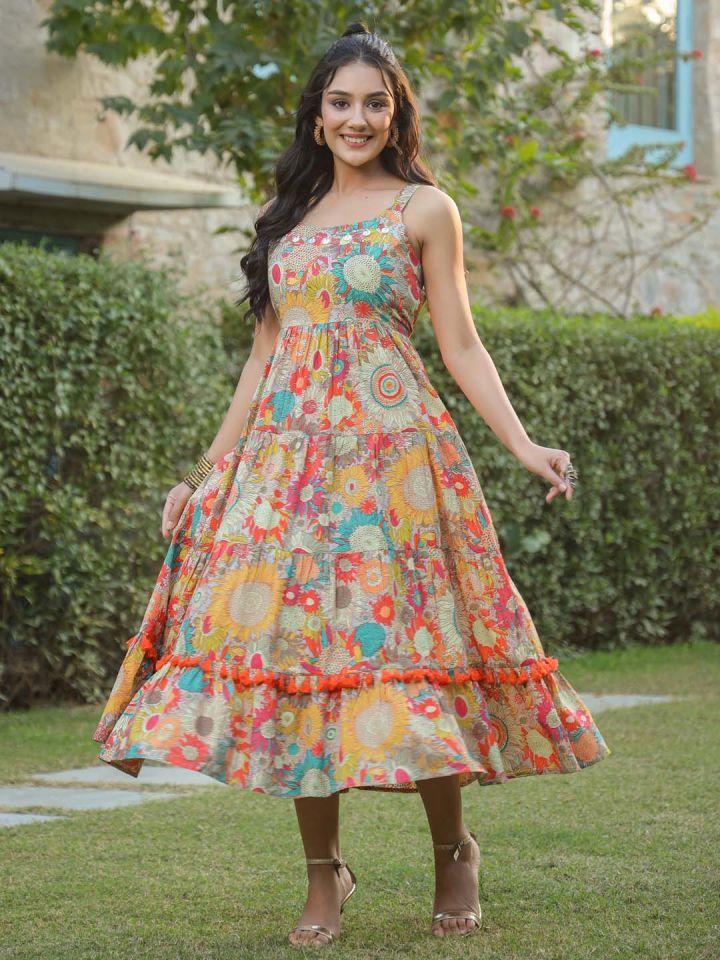 Rainbow fit and new arrivals flare dress