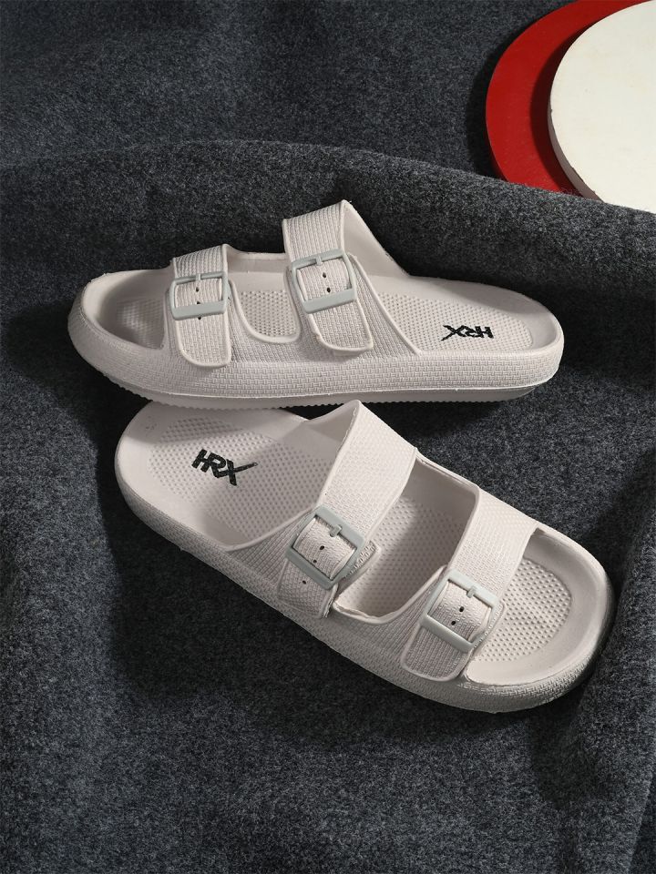 HRX by Hrithik Roshan Men Beige Rubber Sliders