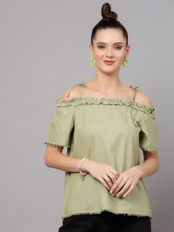 Cotton best sale bardot top